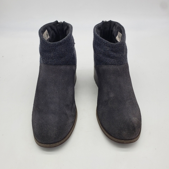 TOMS Shoes Women's 9 Lacy Bootie Forged Iron Grey Suede Felt - Picture 8 of 12